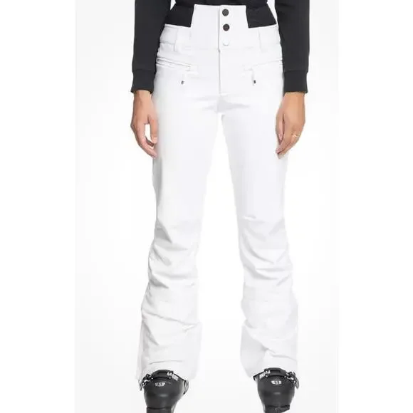Roxy Rising High Ski Pant - White - Sz Large - Picture 1 of 9